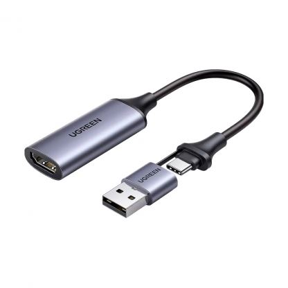 Перехідник USB/USB-C to HDMI 4K/60Hz Ugreen (40189)