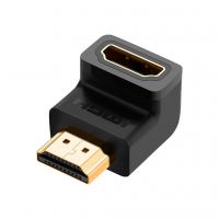 Переходник HDMI M to HDMI F 90° corner Down HD112 black Ugreen (20109)