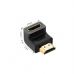 Переходник HDMI M to HDMI F 90° corner Down HD112 black Ugreen (20109)