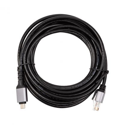 Дата кабель USB-C to RJ45 Ethernet 5.0m PowerPlant (CA914944)