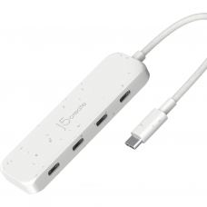 Концентратор J5create USB-C to 4xUSB-C 3.2 10Gbps white (JCH345EW-N)