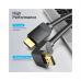Кабель мультимедийный HDMI M to HDMI M 1.0m 90° corner black Vention (AAQBF)