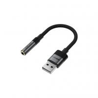 Переходник USB AM to 3.5mm F 0.15m black Acefast (6974316285298)