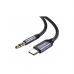 Кабель мультимедійний USB-C to 3.5mm M 1.0m gray Essager (EZJE02-0G)
