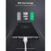 Дата кабель USB 2.0 AM to USB-C 0.25m 3A braided US288 white Ugreen (60129)