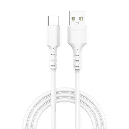 Дата кабель USB 2.0 AM to USB-C 1.0m 3A white Grand-X (PC-05W)