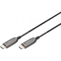 Кабель мультимедійний HDMI M to HDMI M 20m 8K AOC hybrid-fiber black Digitus (AK-330126-200-S)