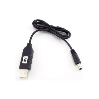 Кабель живлення USB to DC 5.5x2.1mm 9V 1.0m black Power Boost (1070990)