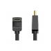 Кабель мультимедийный HDMI M to HDMI M 1.5m V2.0 4K60Hz 90° corner PVC black Vention (AARBG)