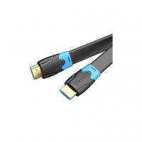 Кабель мультимедійний HDMI M to HDMI M 5.0m V2.0 4K60Hz PVC flat black Vention (AAKBJ)