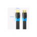 Кабель мультимедійний HDMI M to HDMI M 5.0m V2.0 4K60Hz PVC flat black Vention (AAKBJ)