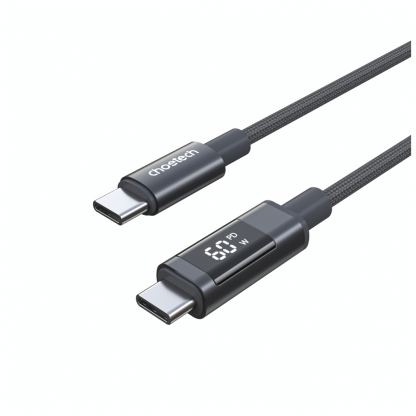 Дата кабель USB-C to USB-C 1.2m PD60W digital display nylon gray Choetech (XCC-1068-GY)