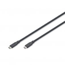 Дата кабель USB-C to USB-C 1.0m USB4 2.0 80G 240W 16K silicone black Digitus (AK-300350-010-S)