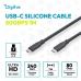 Дата кабель USB-C to USB-C 1.0m USB4 2.0 80G 240W 16K silicone black Digitus (AK-300350-010-S)