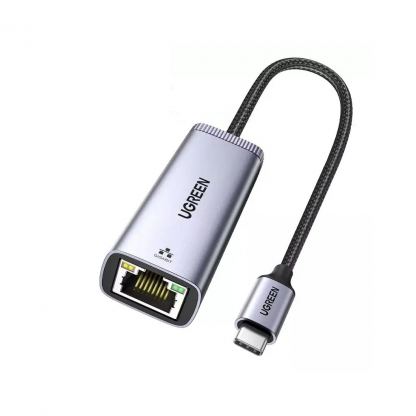Переходник USB-C to RJ45 Ethernet 1000Mbps gray Ugreen (40322)