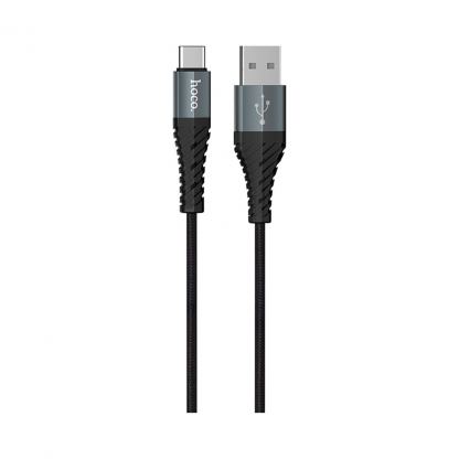 Дата кабель USB 2.0 AM to USB-C 1.0m X38 Cool black HOCO (6931474710567)