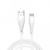 Дата кабель USB 2.0 AM to Micro 5P 1.0m 2.4A X196 white WUW (6972573335572)