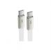 Дата кабель USB-C to USB-C 1.2m 60W 3A nylon white Acefast (6974316286257)
