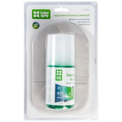 Спрей для очищення ColorWay Screens Cleaning Kit TV/OLED/LED/LCD 200ml + Microfibre (CW-2200)