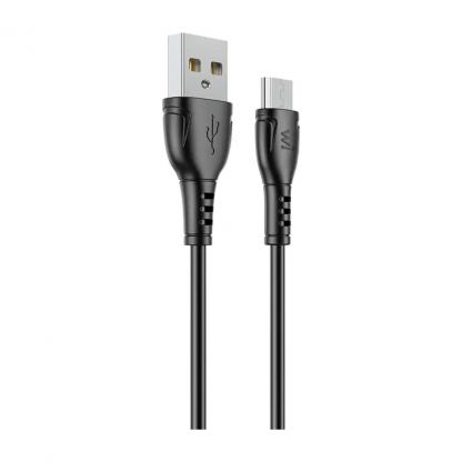 Дата кабель USB 2.0 AM to Micro 5P 1.0m PVC black Wibrand (WI.DC/BO1B-UM)