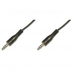 Кабель мультимедійний Jack 3.5mm M/Jack 3.5mm M 1.5m Digitus (AK-510100-015-S)