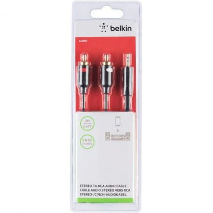 Кабель мультимедийный Jack 3.5mm to 2RCA Belkin (F3Y116BT2M)