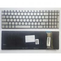 Клавіатура ноутбука ASUS N551/N552/N751/R555/G551/GL551/G552V/GL752VW серебр/подсв (A46141)