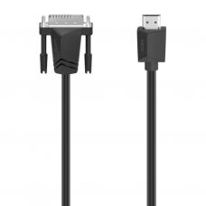 Кабель мультимедийный DVI to HDMI 1.5m Ultra HD 4K Black Hama (00200715)