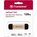 USB флеш накопичувач Transcend 128GB JetFlash 930 Gold-Black USB 3.2/Type-C (TS128GJF930C)