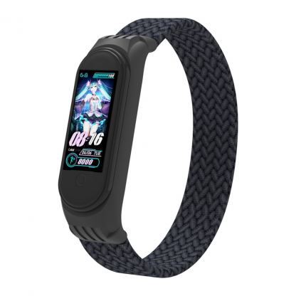 Ремешок для фитнес браслета Armorstandart Braided Solo Loop для Xiaomi Mi Band 4/5/6 Charcoal size L (ARM58759)