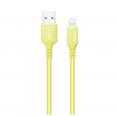 Дата кабель USB 2.0 AM to Lightning 1.0m soft silicone yellow ColorWay (CW-CBUL043-Y)