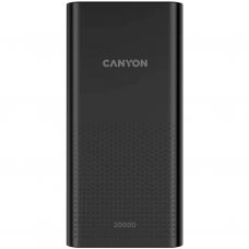 Батарея универсальная Canyon 20000mAh, Input 5V/2A, Output 5V/2.1A(Max), Black (CNE-CPB2001B)