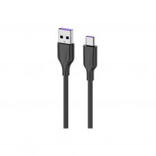 Дата кабель USB 2.0 AM to Type-C 1.0m Glow black 2E (2E-CCAC-BL)