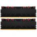 Модуль памяти для компьютера DDR4 16GB (2x8GB) 4600 MHz FURY Renegade RGB Black Kingston Fury (ex.HyperX) (KF446C19RBAK2/16)