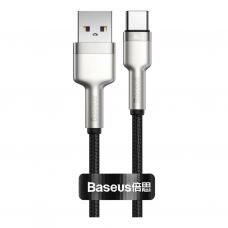 Дата кабель USB 3.1 AM to USB-C 0.25m 6.0A 66W Cafule Series Metal Black Baseus (CAKF000001)