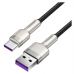 Дата кабель USB 3.1 AM to Type-C 0.25m CAKF 6.0A 66W Cafule Series Metal Data Cable Black Baseus (CAKF000001)