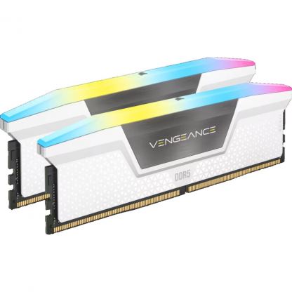 Модуль пам'яті для комп'ютера DDR5 32GB (2x16GB) 6000 MHz Vengeance RGB White Corsair (CMH32GX5M2B6000C40W)