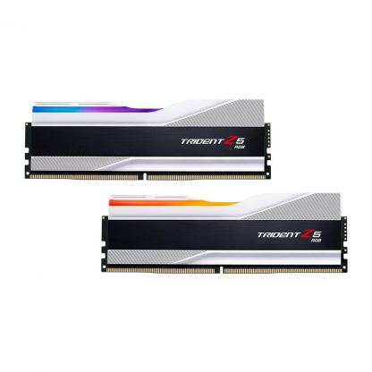 Модуль памяти для компьютера DDR5 32GB (2x16GB) 8000 MHz Trident Z5 RGB Silver G.Skill (F5-8000J3848H16GX2-TZ5RS)