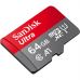 Карта памяти SanDisk 64GB microSD class 10 UHS-I Ultra (SDSQUAB-064G-GN6MA)