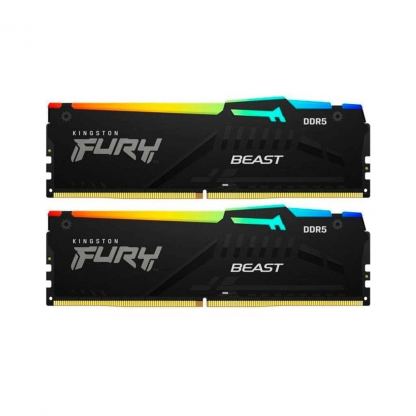 Модуль памяти для компьютера DDR5 16GB (2x8GB) 5200 MHz Beast RGB Kingston Fury (ex.HyperX) (KF552C36BBEAK2-16)