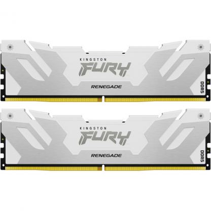 Модуль пам'яті для комп'ютера DDR5 32GB (2x16GB) 7600 MHz Renegade White XMP Kingston Fury (ex.HyperX) (KF576C38RWK2-32)