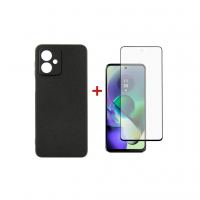 Чехол для мобильного телефона Dengos Kit for Motorola G54 case + glass (Black) (DG-KM-50)