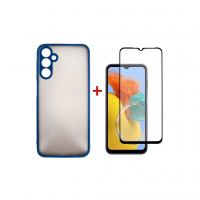 Чехол для мобильного телефона Dengos Kit for Samsung Galaxy M14 case + glass (Blue) (DG-KM-16)