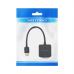 Переходник HDMI M to VGA F 1080P 60Hz 3,5mm Audio Micro USB (F) powered Vention (ACRBB)