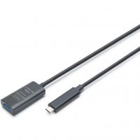 Дата кабель USB-С Male to USB-A Female 5.0m USB3.2 Gen2 Active 10G Digitus (DA-73113)