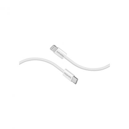 Дата кабель USB-C to Lightning 1.2m Promate (ecoline-ci120.white)