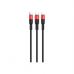 Дата кабель USB 2.0 AM to Lightning + Micro 5P + USB-C 1.0m Xpress one X26 black+red HOCO (6957531080282)