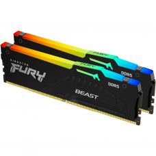 Модуль памяти для компьютера DDR5 64GB (2x32GB) 5600 MHz Beast RGB EXPO Black Kingston Fury (ex.HyperX) (KF556C36BBE2AK2-64)