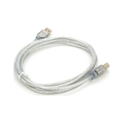 Кабель для принтера USB 2.0 AM/BM 1.8m transparent Voltronic (YT-AM/BM-1.8T)