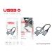 Перехідник OTG USB 3.0 AF to USB-C + Micro 5P + Lightning 0.11m 60W XoKo (XK-AC-155)